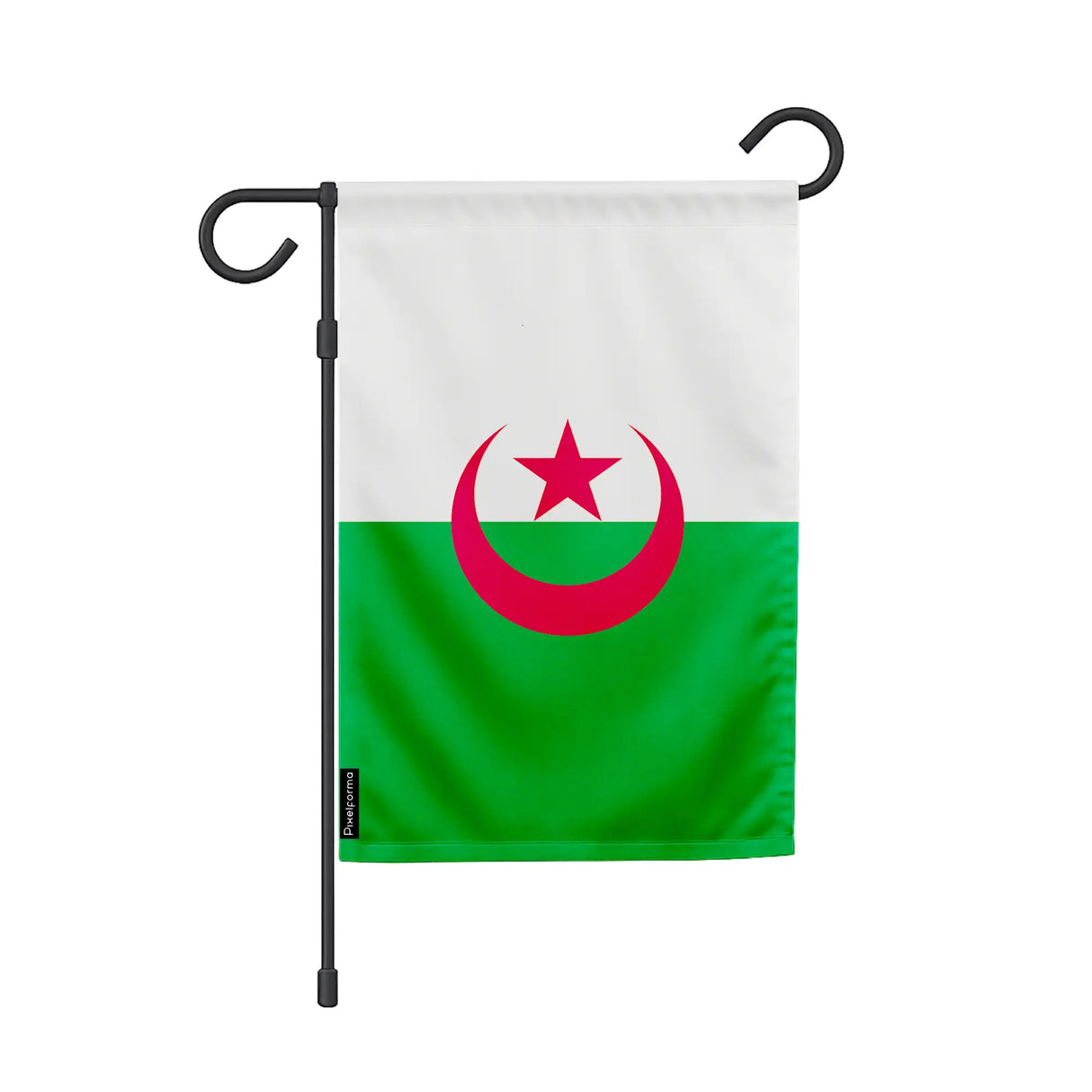Drapeau jardin algérie polyester résistant format vertical