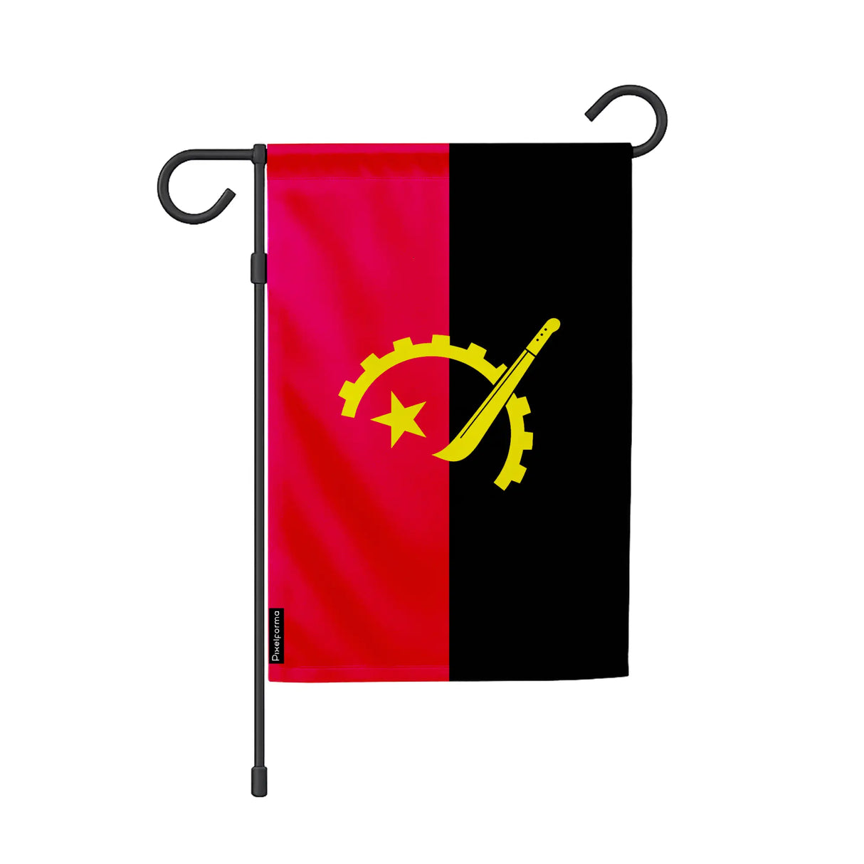 Drapeau jardin angola en polyester résistant vertical