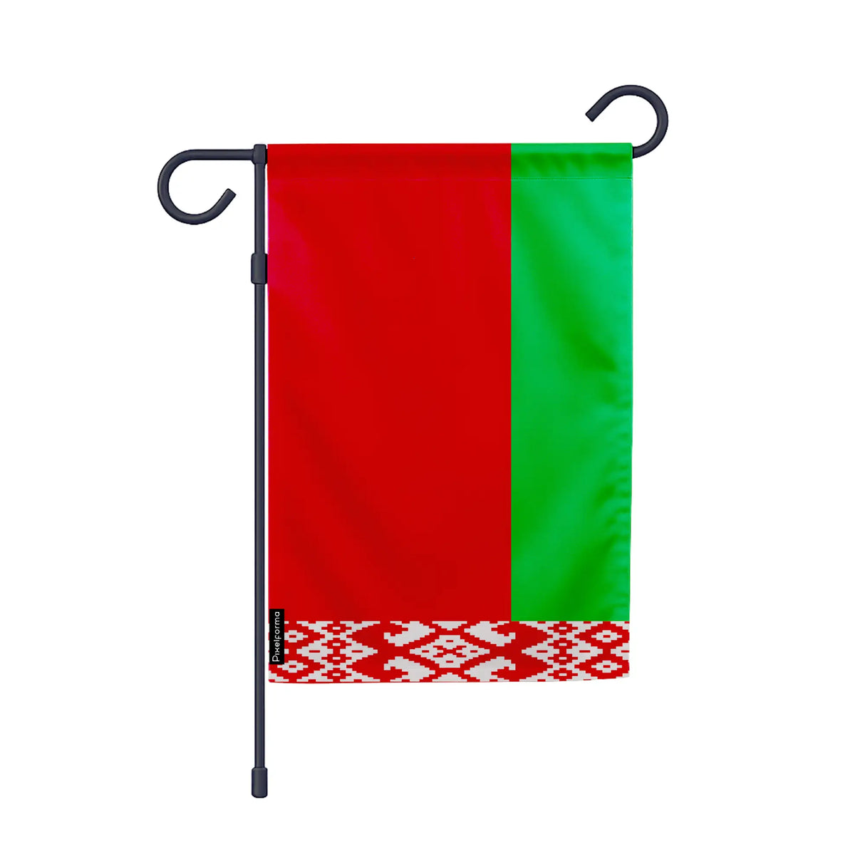 Drapeau jardin biélorussie en polyester résistant vertical