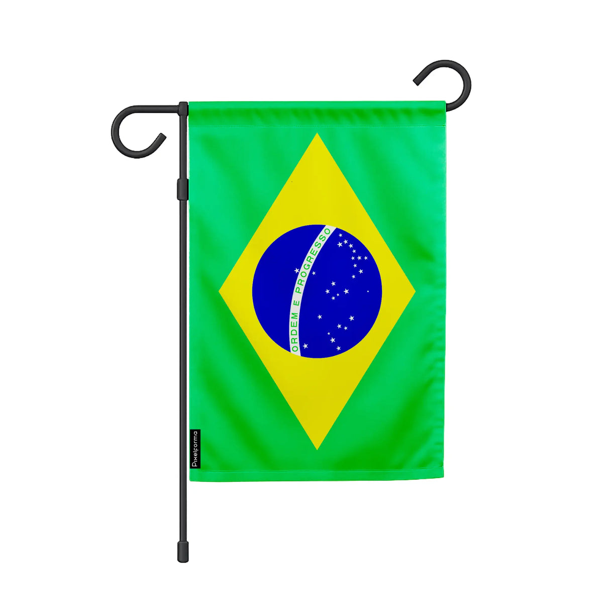 Drapeau jardin brésil polyester résistant format vertical