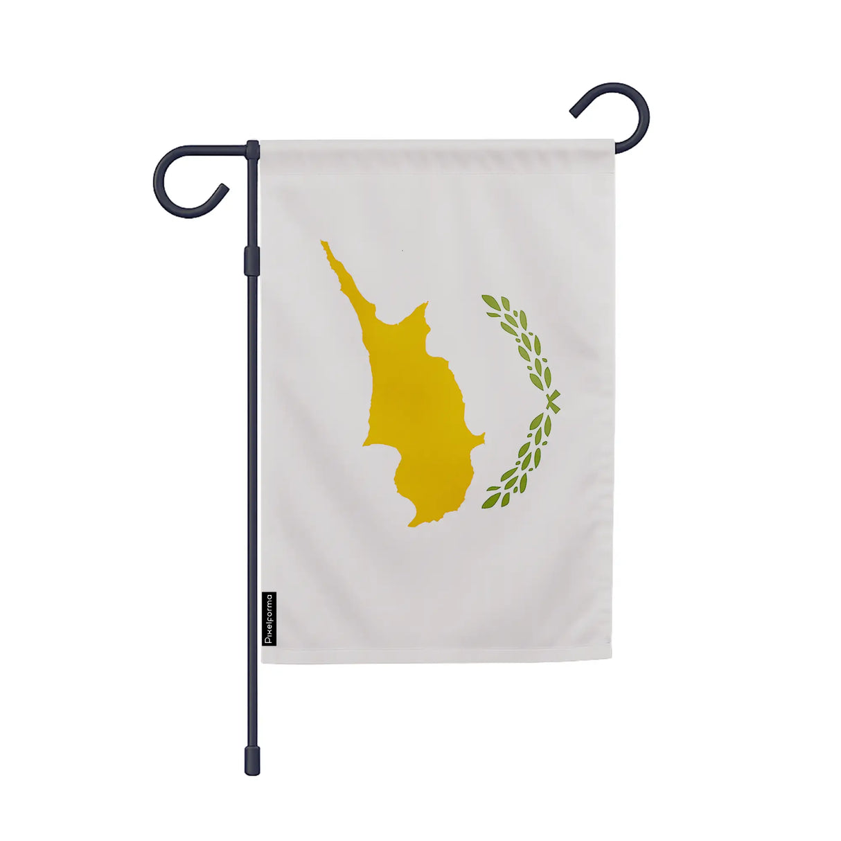 Drapeau jardin chypre en polyester résistant vertical