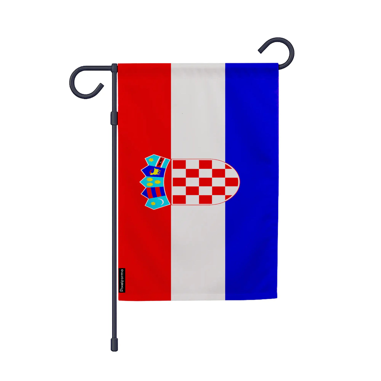 Drapeau jardin croatie polyester résistant format vertical
