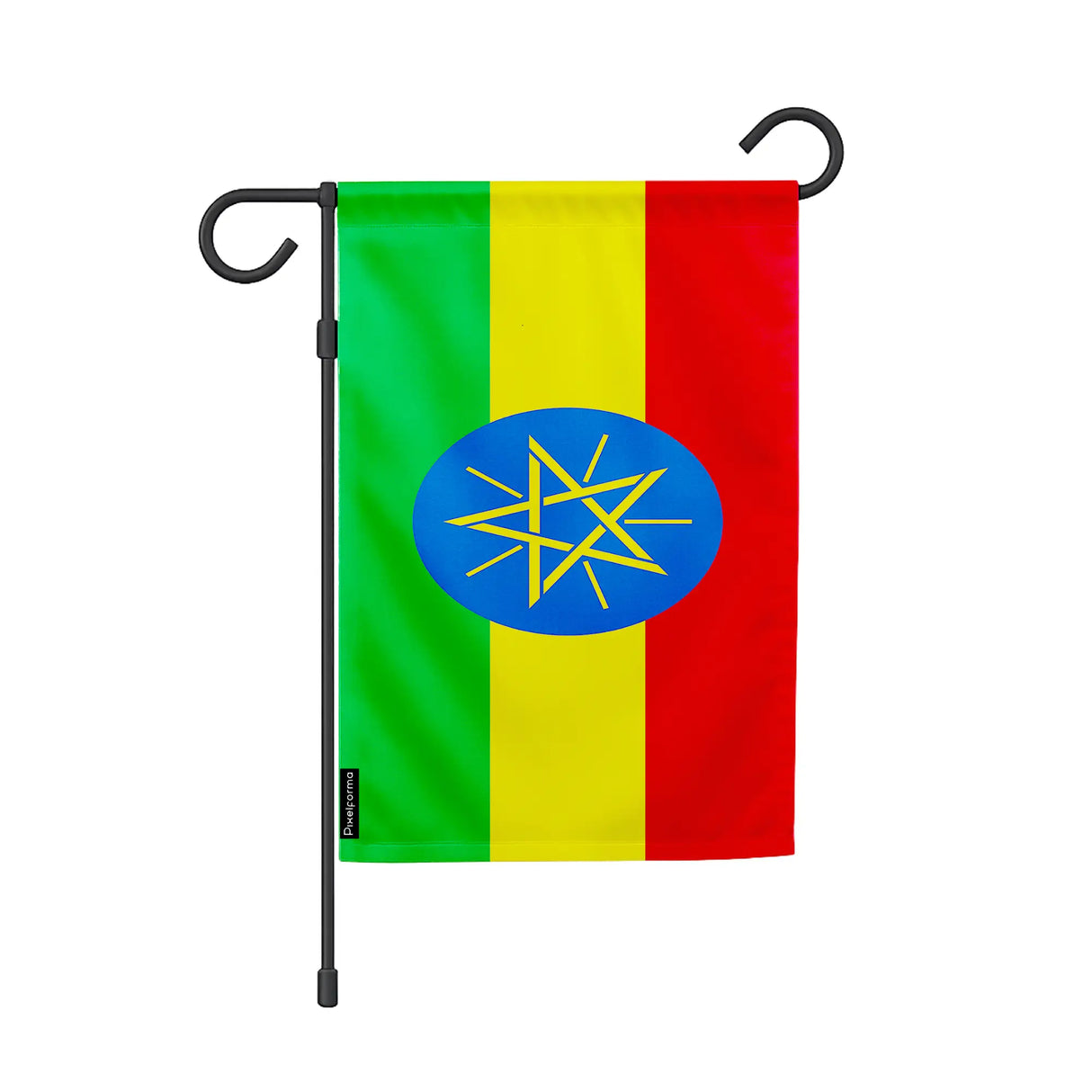 Drapeau jardin éthiopie en polyester résistant vertical