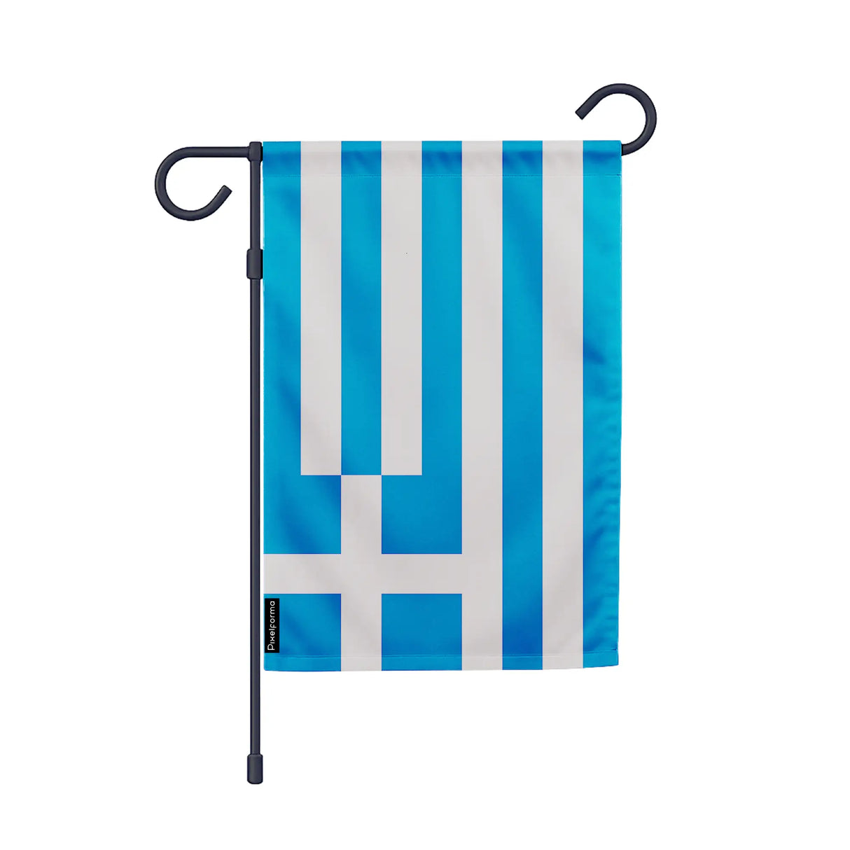 Drapeau jardin grèce en polyester résistant vertical