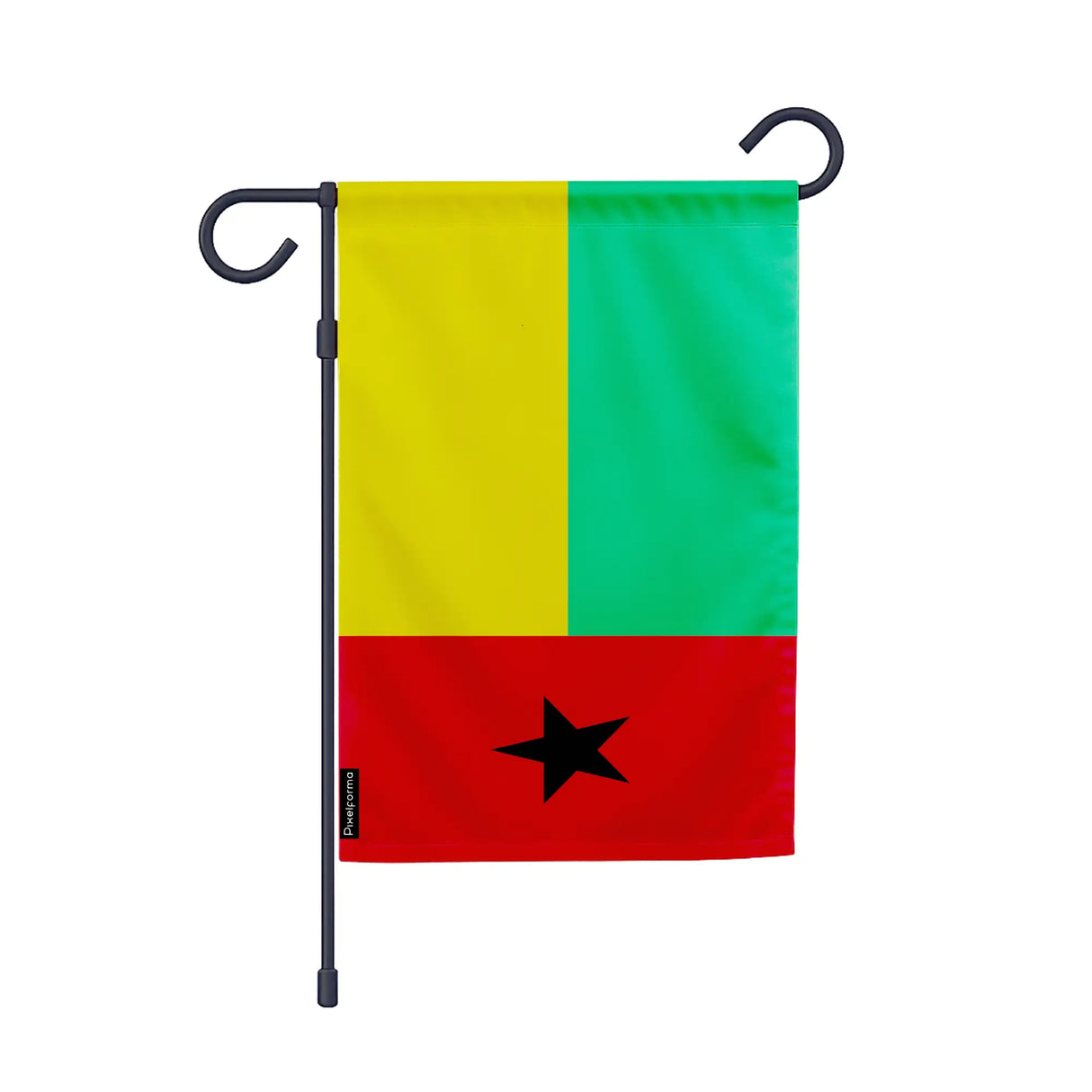 Drapeau jardin guinée-bissau polyester résistant vertical