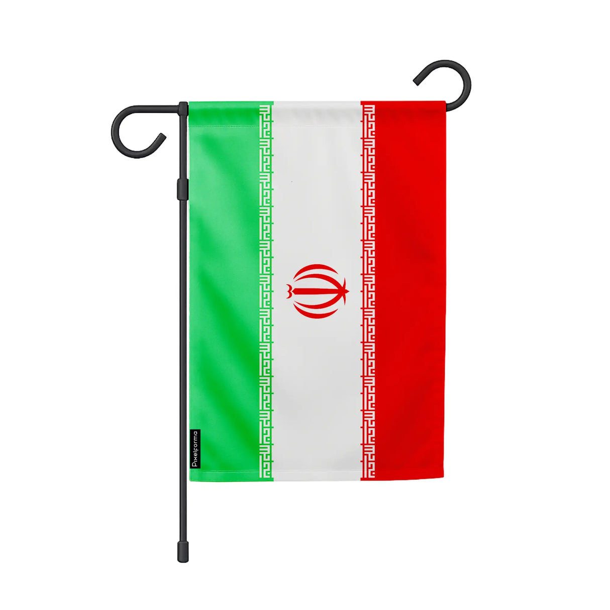 Drapeau jardin iran polyester résistant format vertical