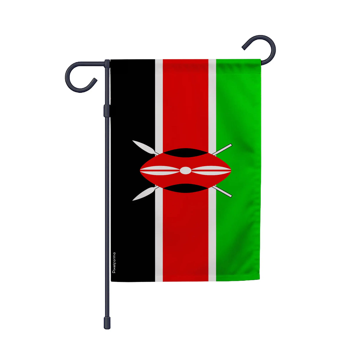 Drapeau jardin kenya polyester résistant format vertical