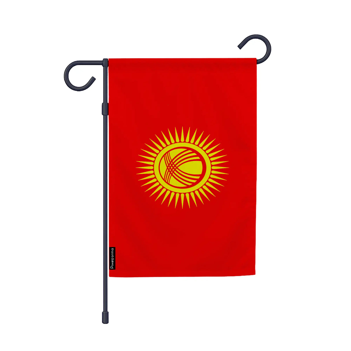 Drapeau jardin kirghizistan polyester résistant vertical