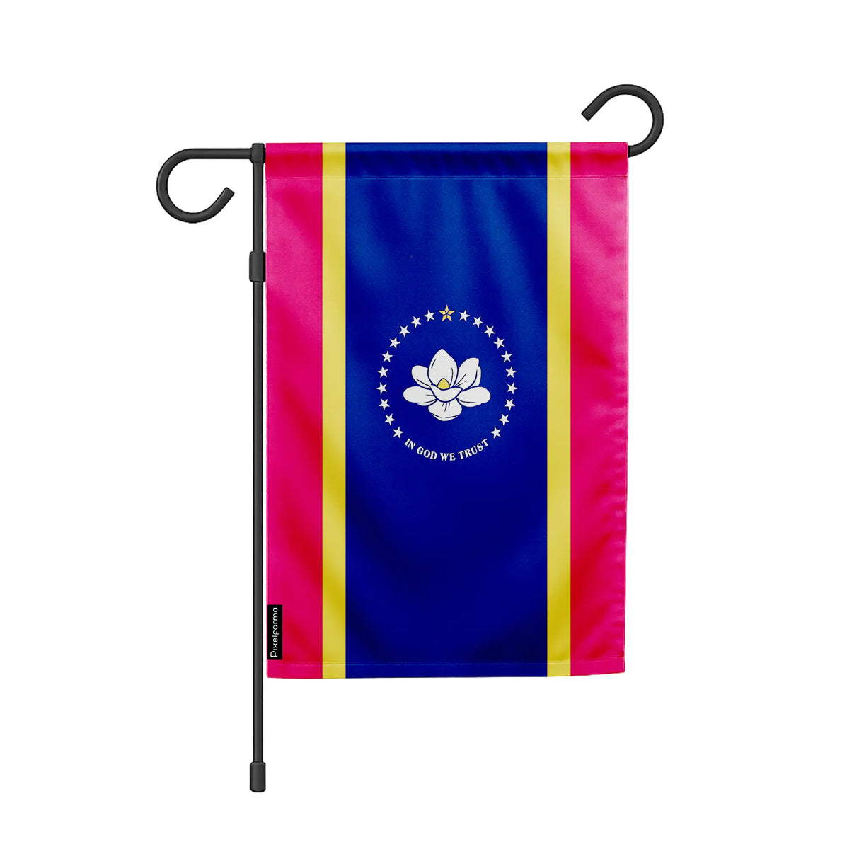 Drapeau jardin mississippi polyester résistant horizontal