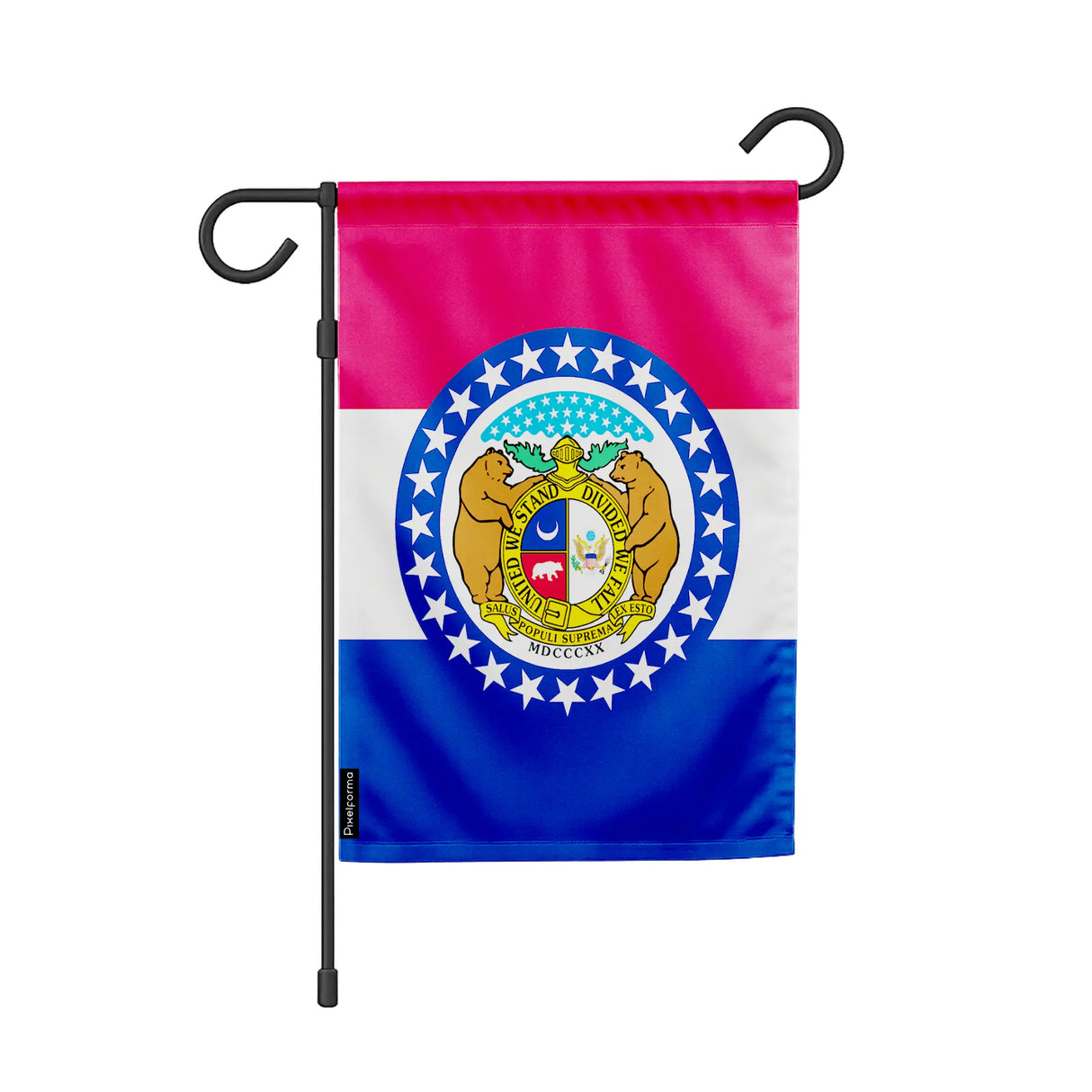 Drapeau jardin missouri polyester résistant format horizontal