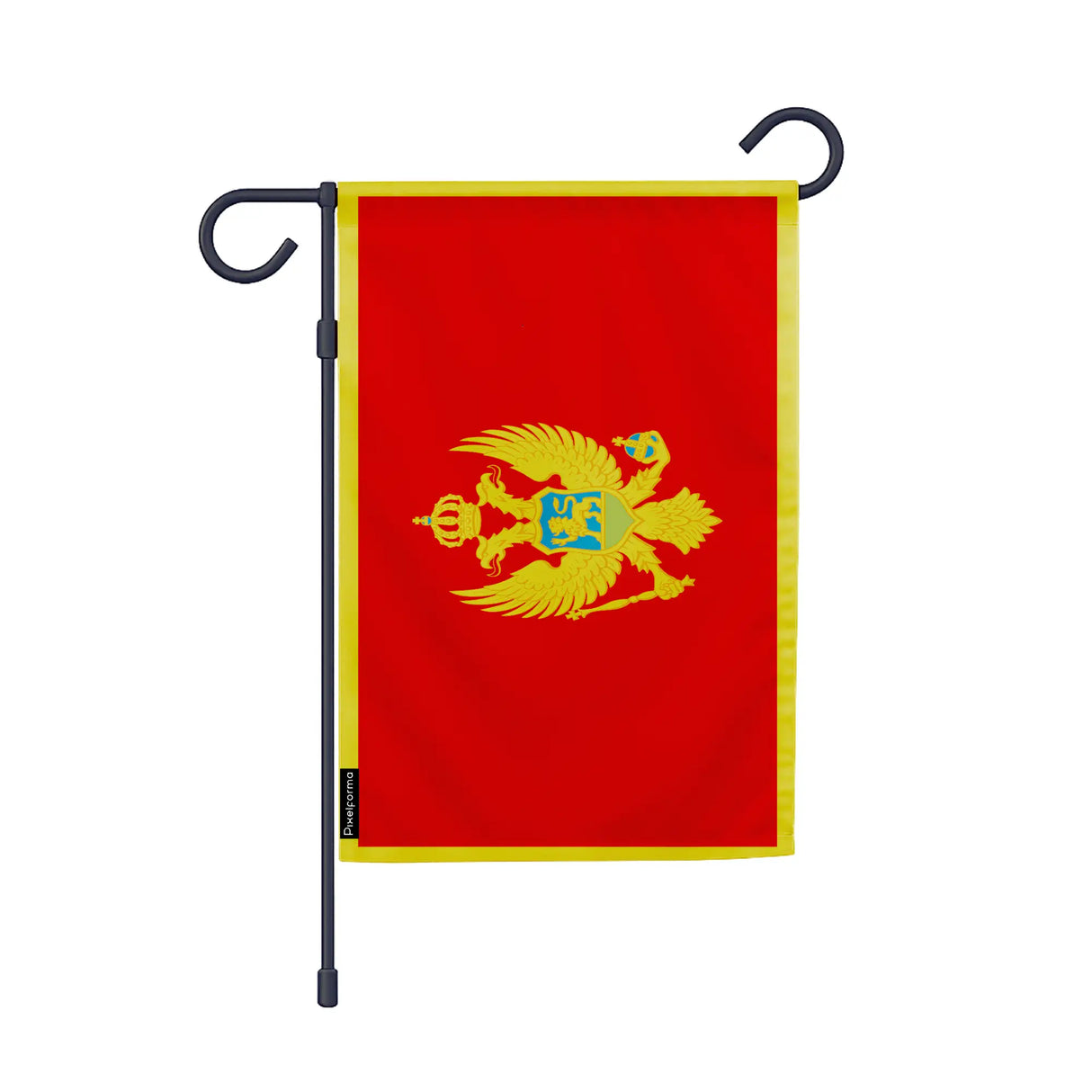 Drapeau jardin monténégro polyester résistant vertical