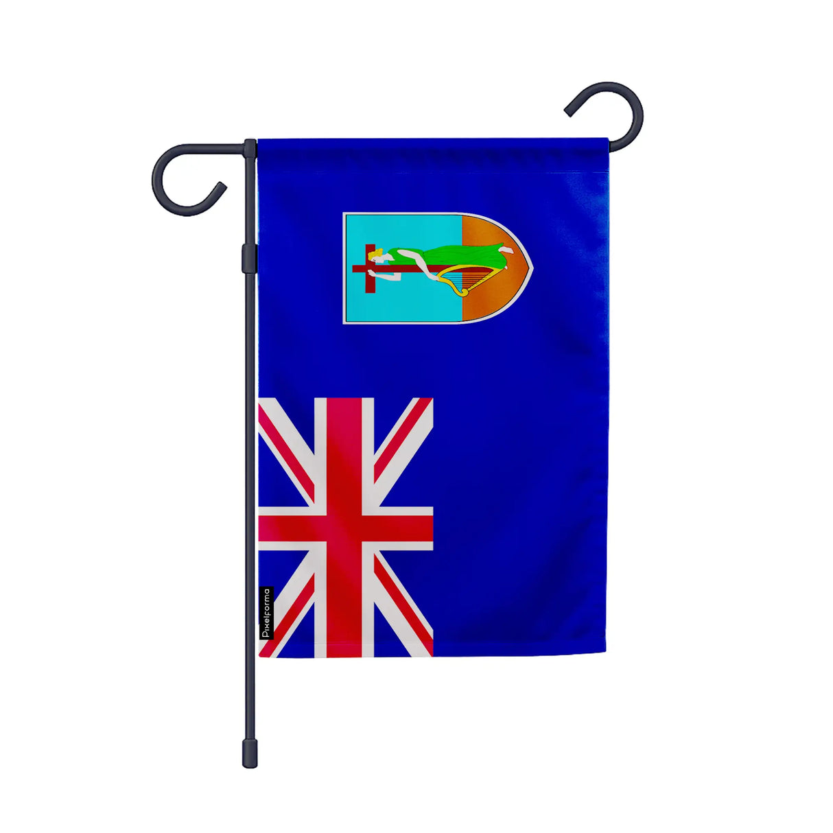 Drapeau jardin montserrat polyester résistant vertical