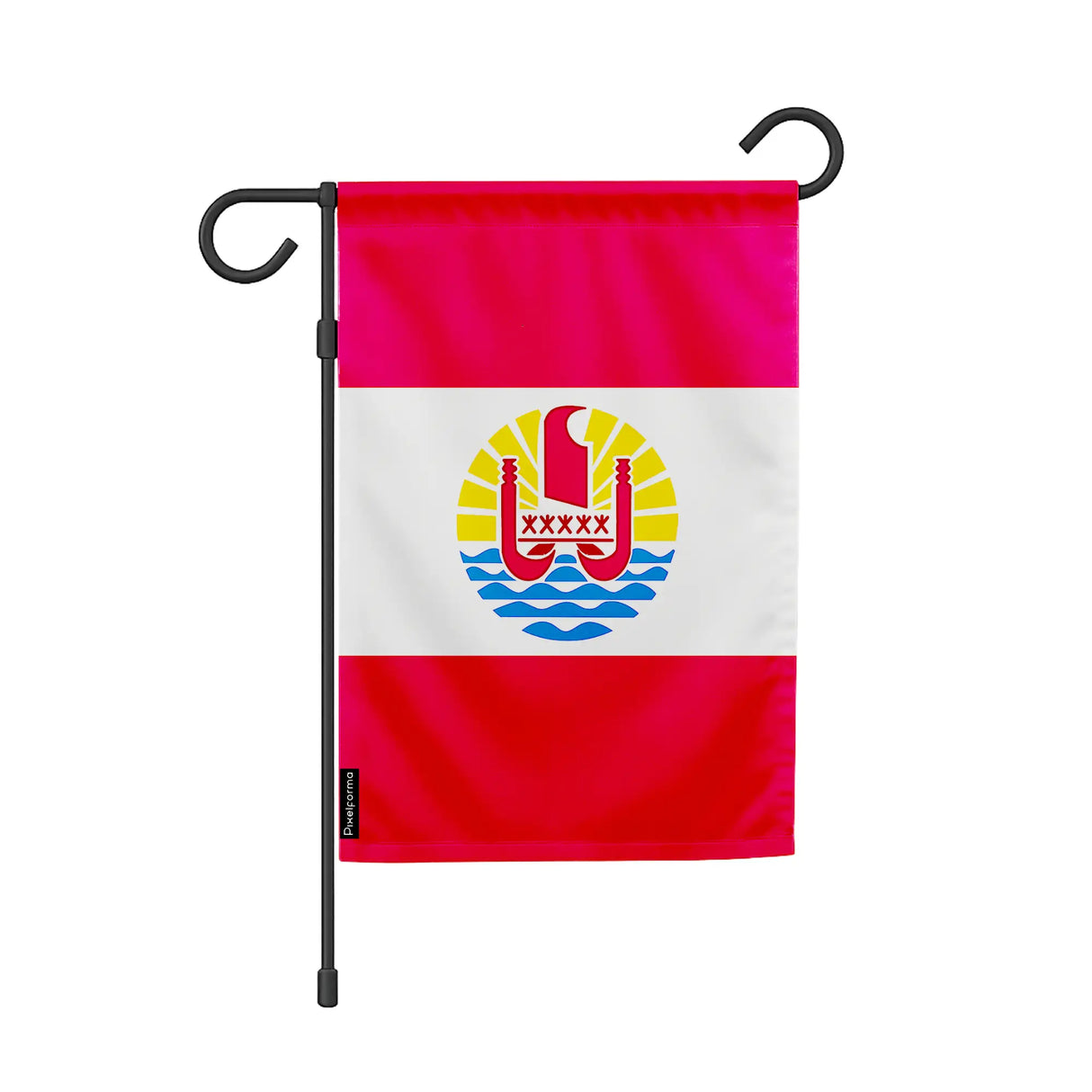 Drapeau jardin polynésie française polyester résistant