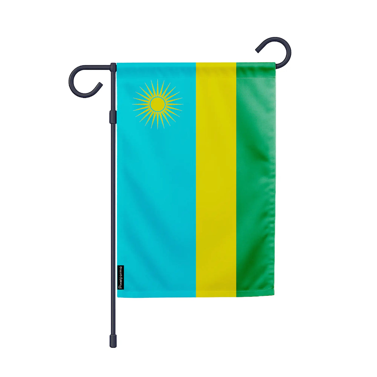 Drapeau jardin rwanda en polyester résistant intempéries
