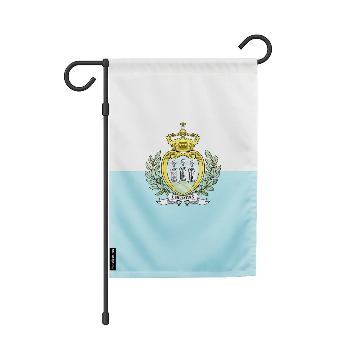 Drapeau jardin saint-marin polyester couleurs vibrantes