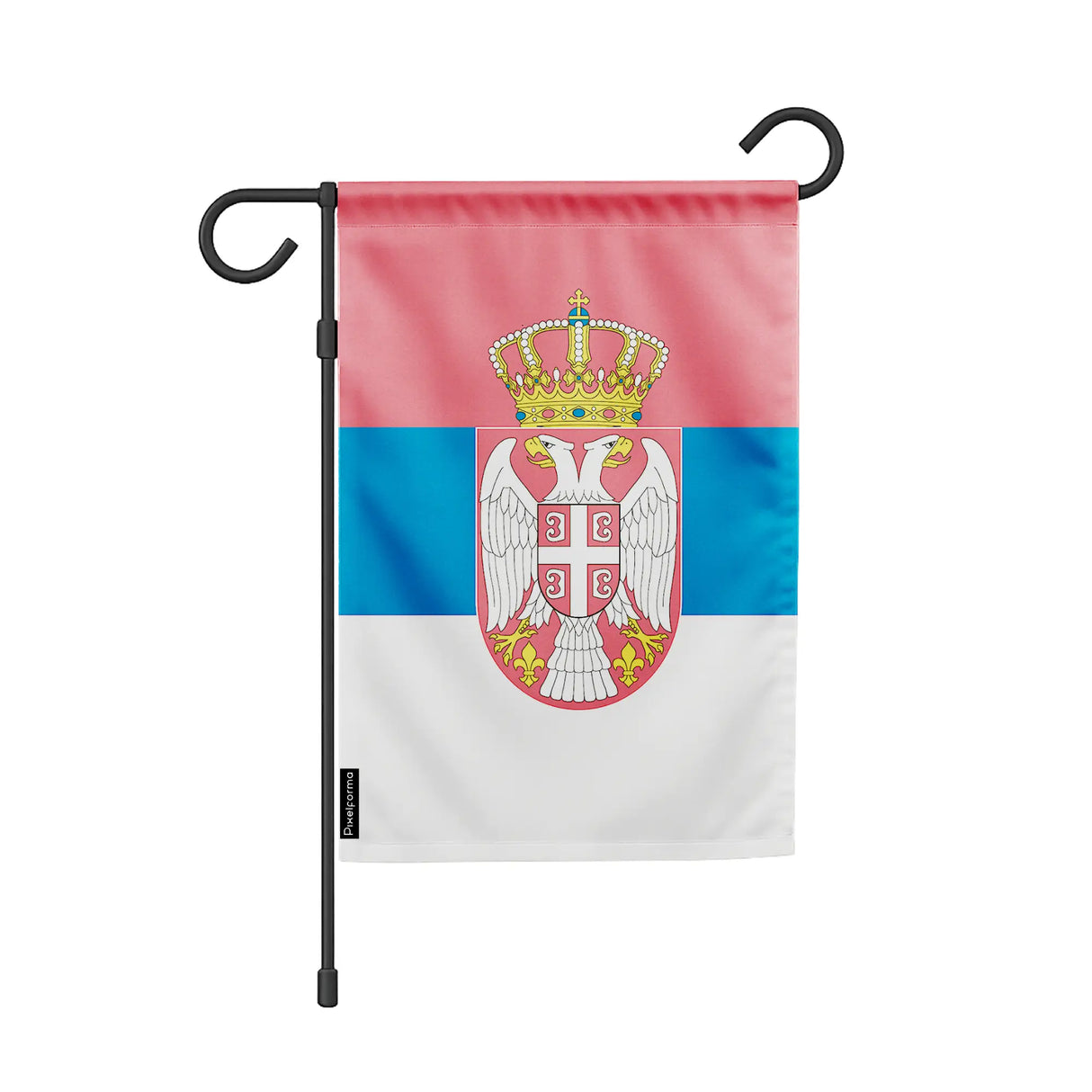 Drapeau jardin serbie polyester résistant couleurs vibrantes