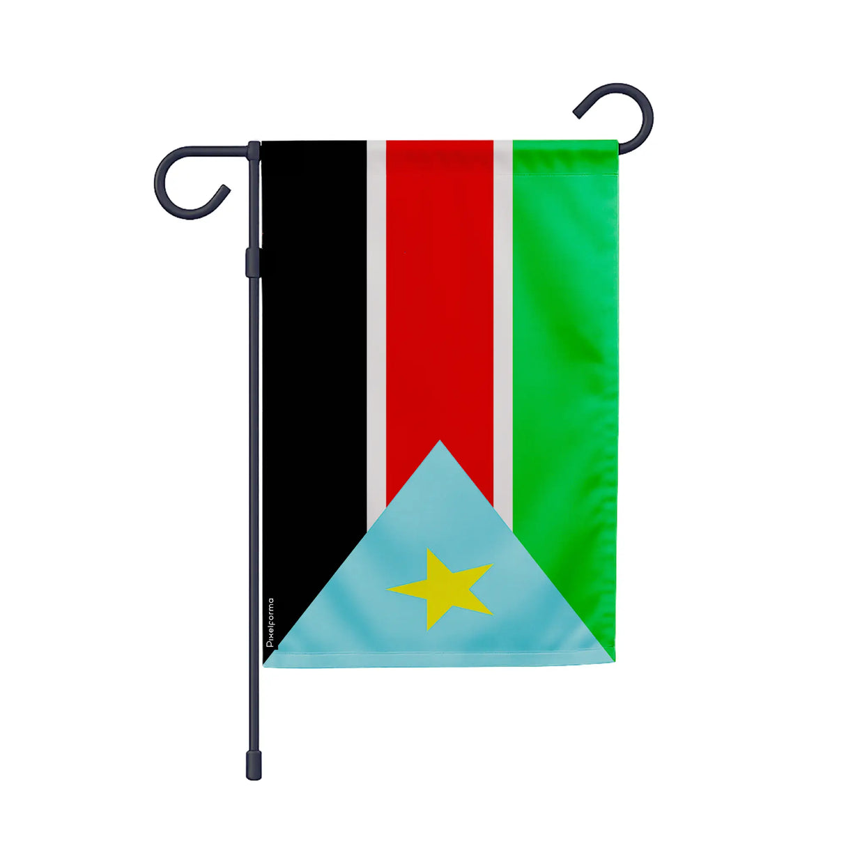 Drapeau jardin soudan du sud polyester résistant vertical