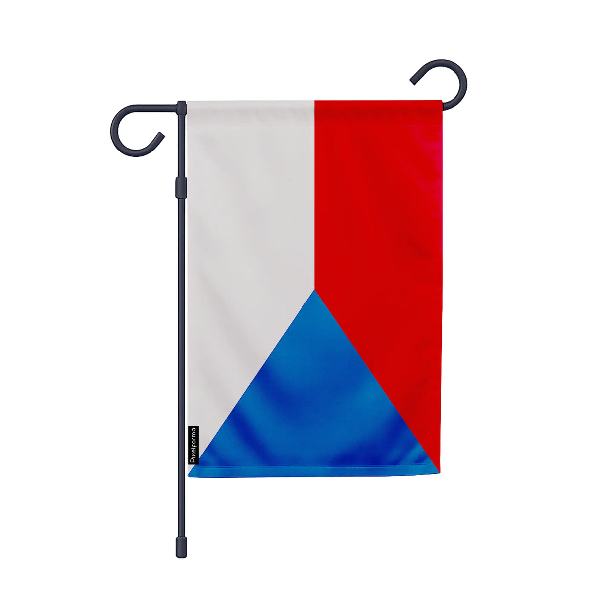 Drapeau jardin tchéquie polyester résistant vertical