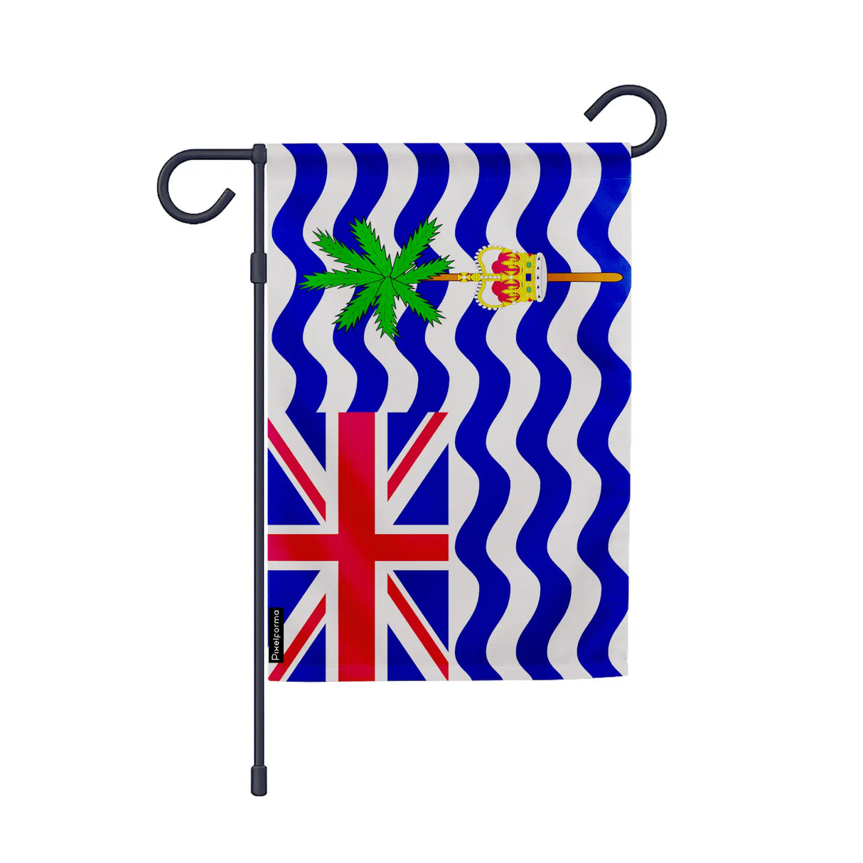 Drapeau jardin territoire britannique polyester vertical coloré