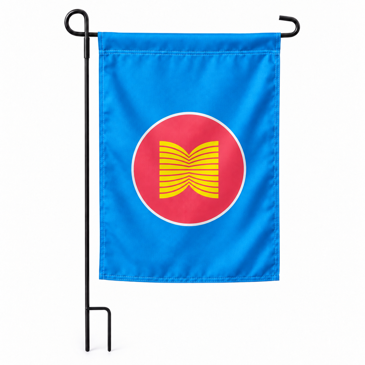 Drapeau jardin vertical ASEAN sur support noir