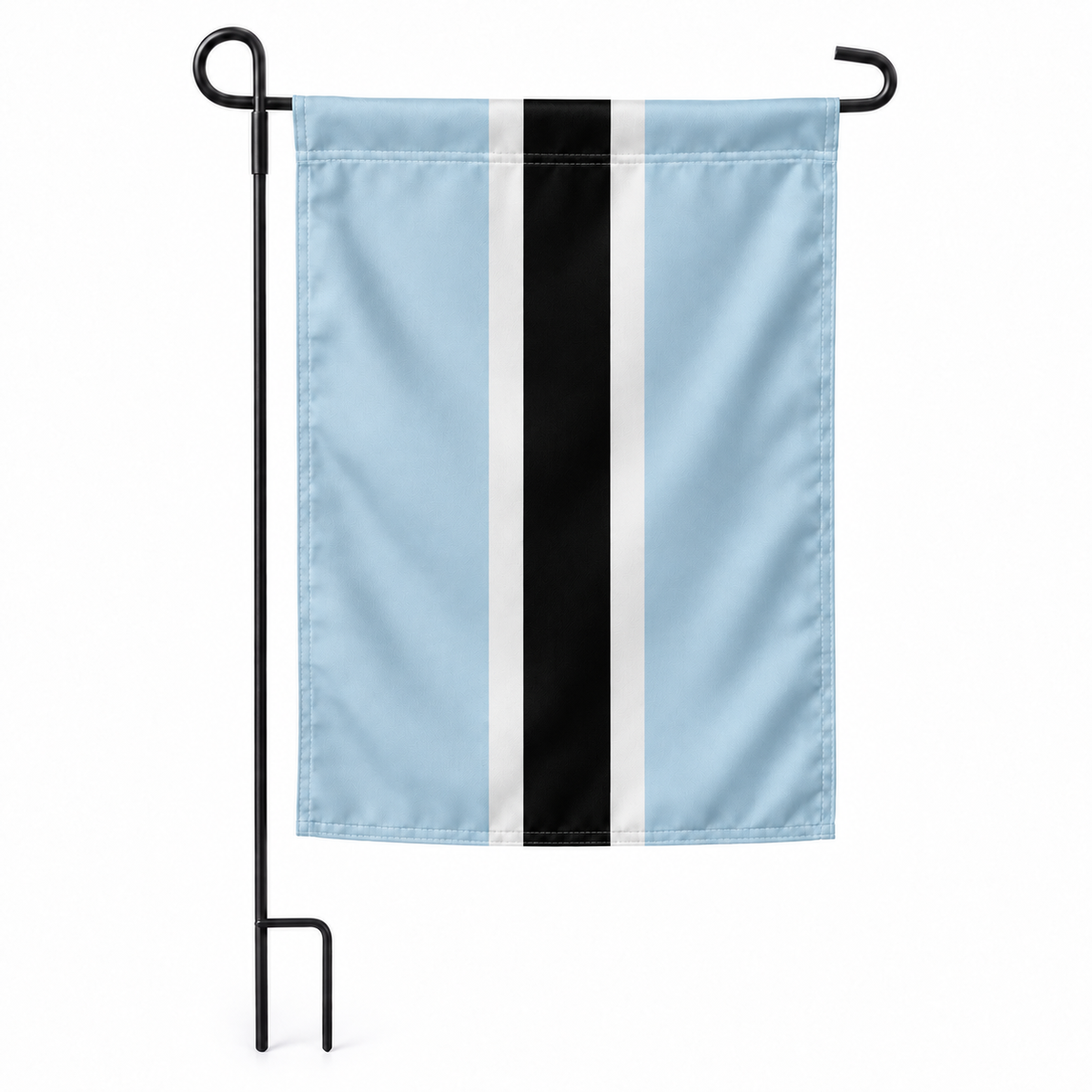 Drapeau jardin vertical Botswana sur support noir