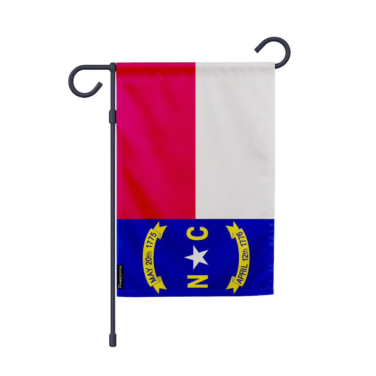 Drapeau jardin vertical caroline du nord en polyester robuste