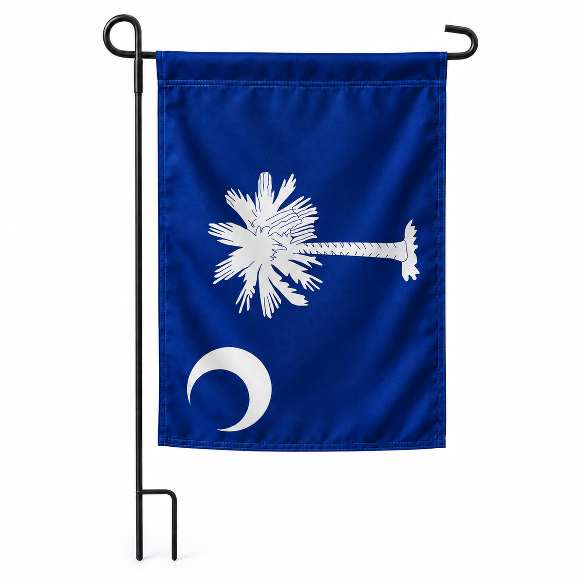 Drapeau jardin vertical Caroline du Sud sur support noir