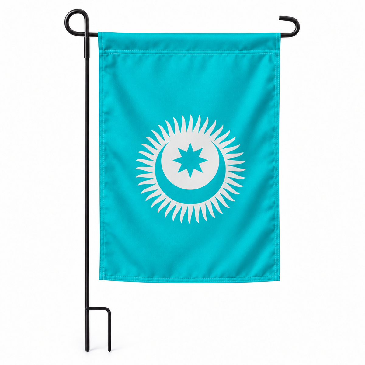 Drapeau jardin vertical Conseil turcique sur support noir