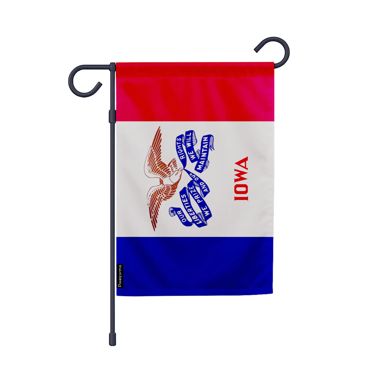 Drapeau jardin vertical iowa en polyester résistant