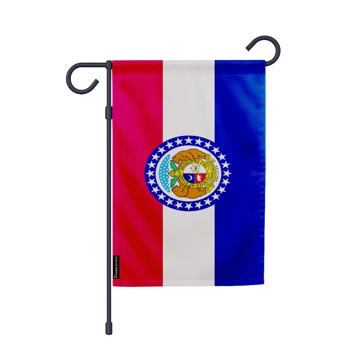 Drapeau jardin vertical missouri en polyester résistant