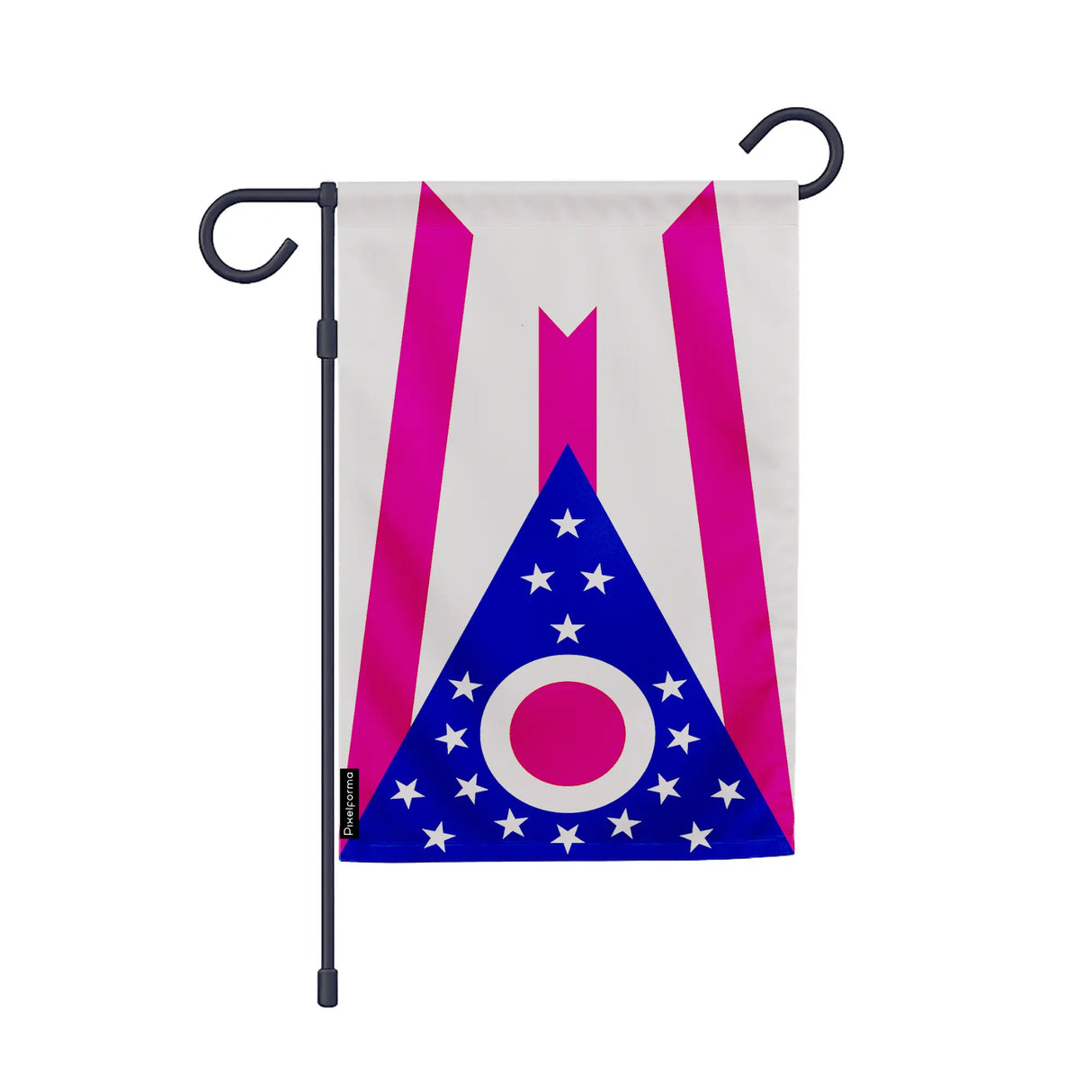 Drapeau jardin vertical ohio polyester résistant couleurs vives