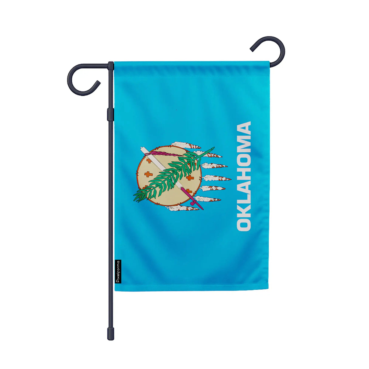 Drapeau jardin vertical oklahoma polyester résistant couleurs vives