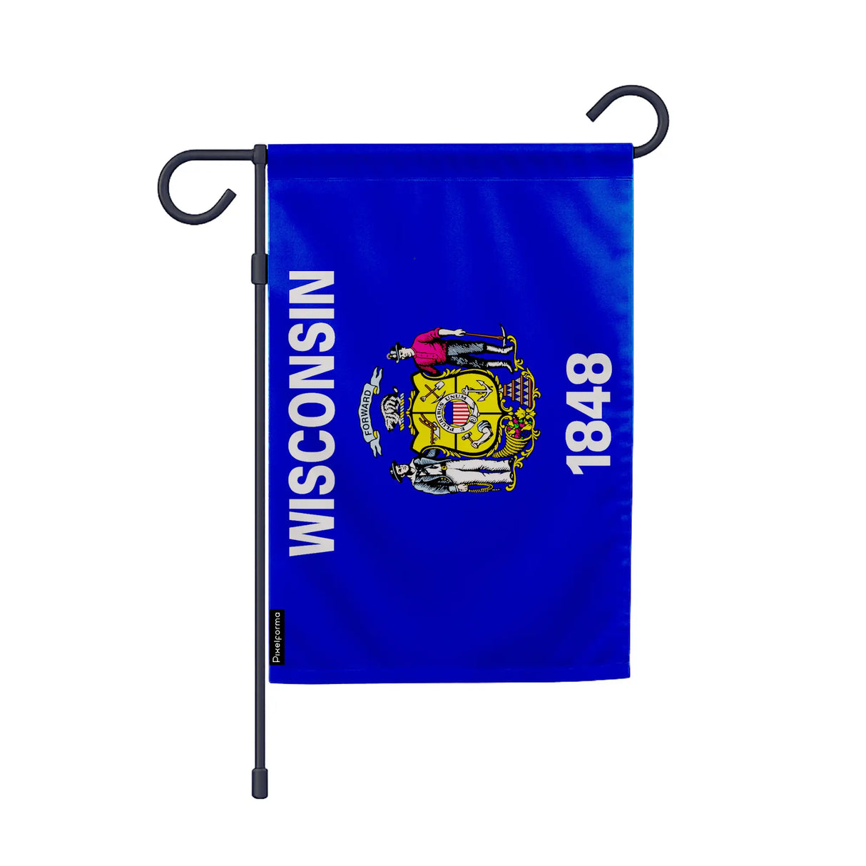 Drapeau jardin vertical wisconsin en polyester résistant