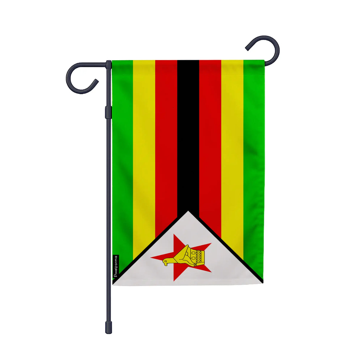 Drapeau jardin zimbabwe en polyester résistant intempéries