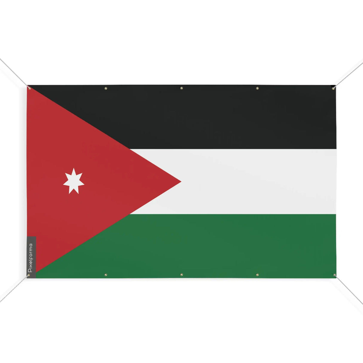 Drapeau jordanie polyester résistant avec œillets renforcés
