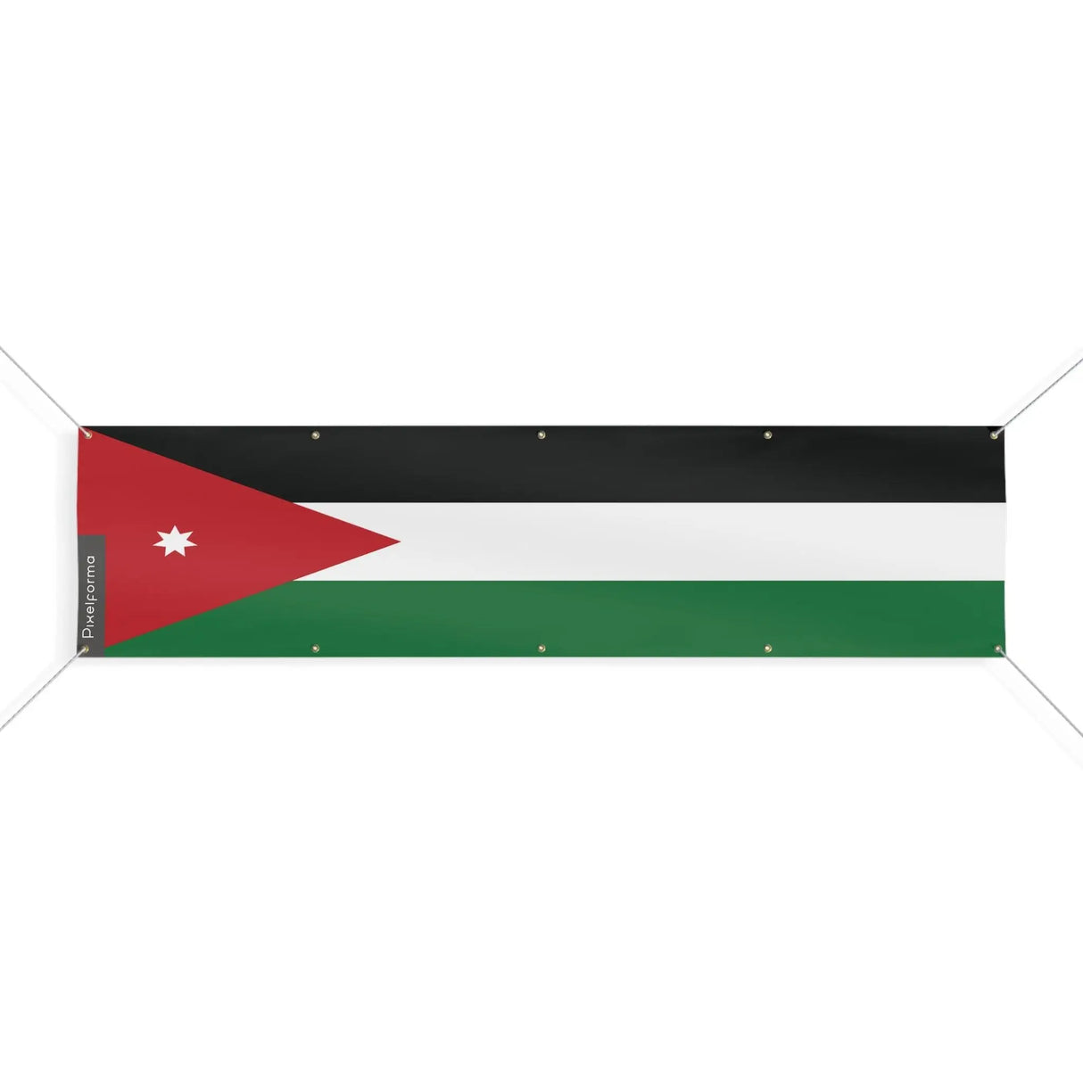 Drapeau jordanie polyester résistant œillets usage extérieur
