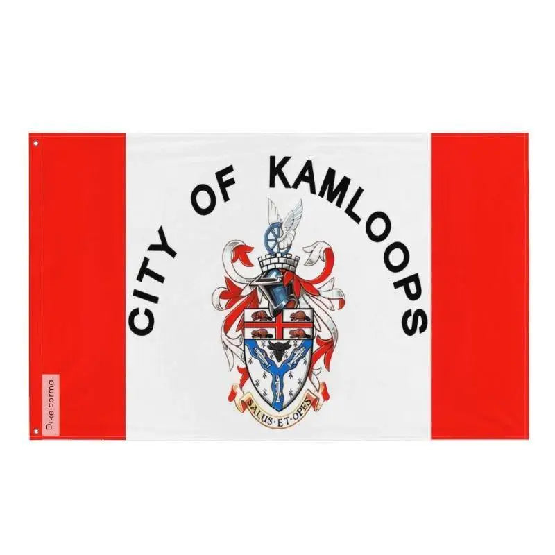 Drapeau kamloops polyester résistant avec œillets à gauche