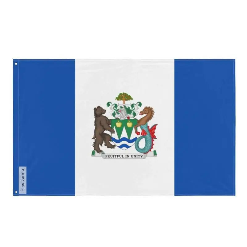 Drapeau kelowna polyester résistant œillets à gauche