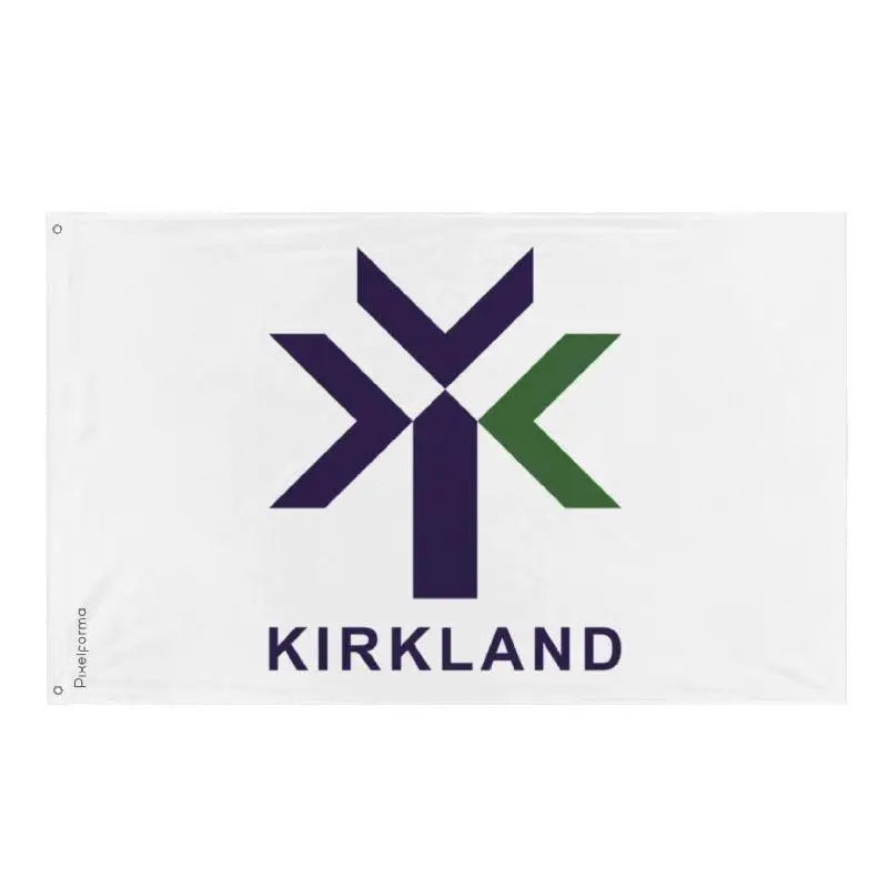Drapeau kirkland polyester résistant avec œillets à gauche