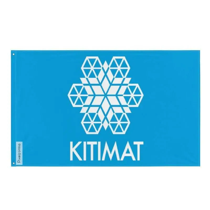 Drapeau kitimat en polyester résistant avec œillets à gauche