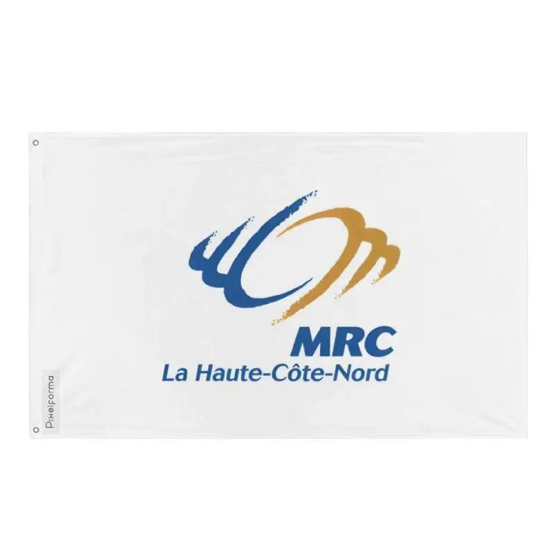 Drapeau la haute-côte-nord polyester résistant œillets gauche