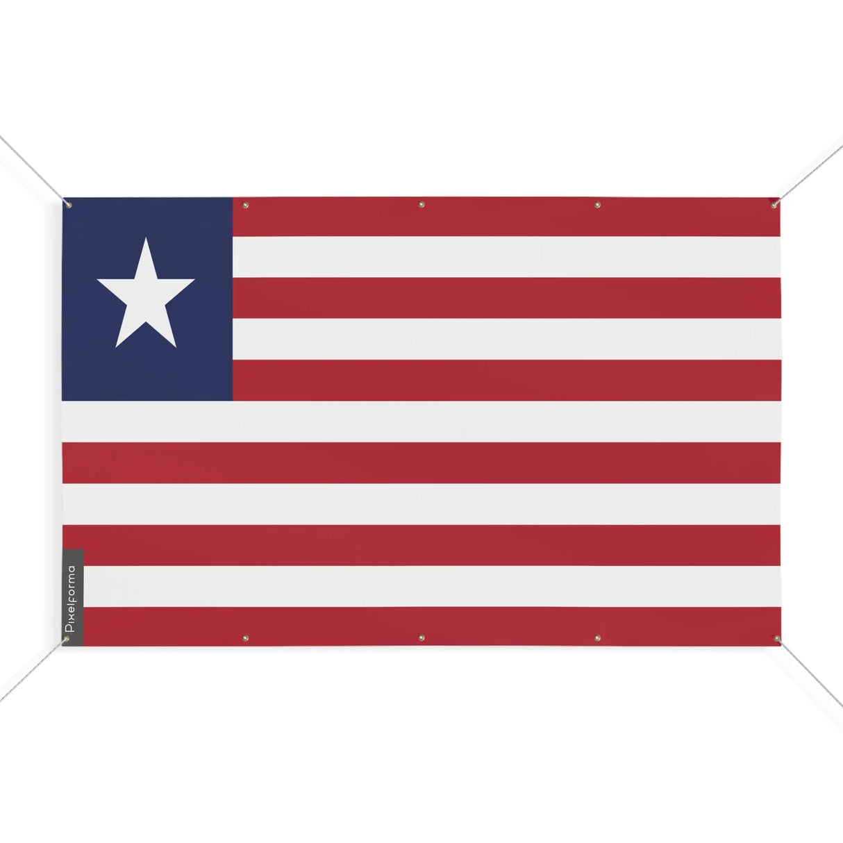 Drapeau liberia en polyester résistant avec œillets robustes