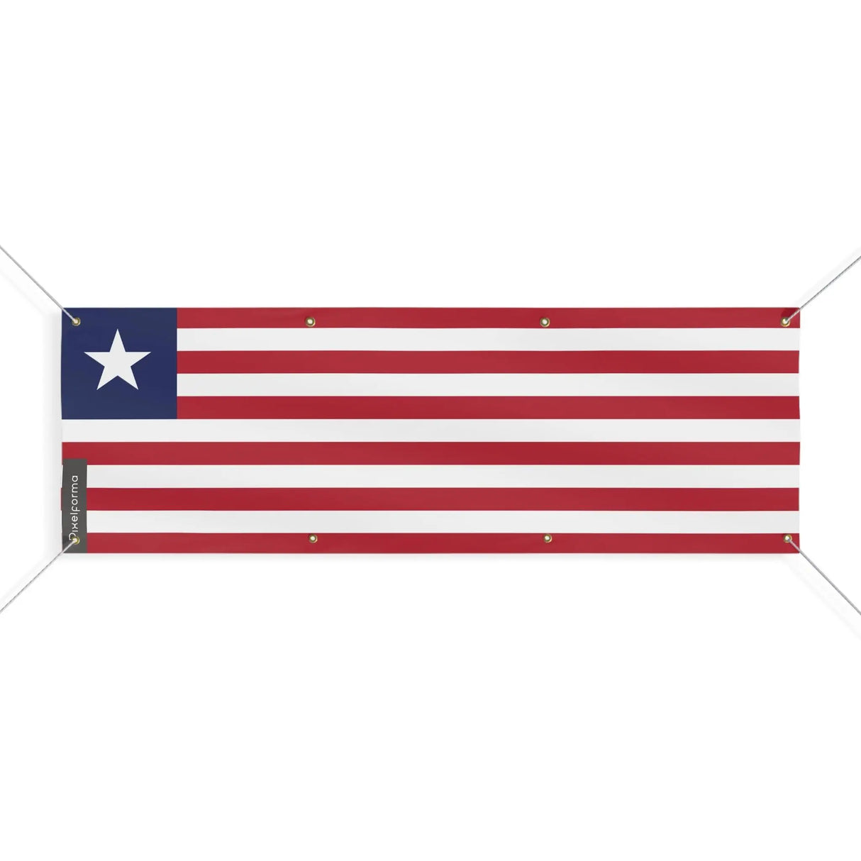 Drapeau liberia polyester résistant 8 œillets intempéries
