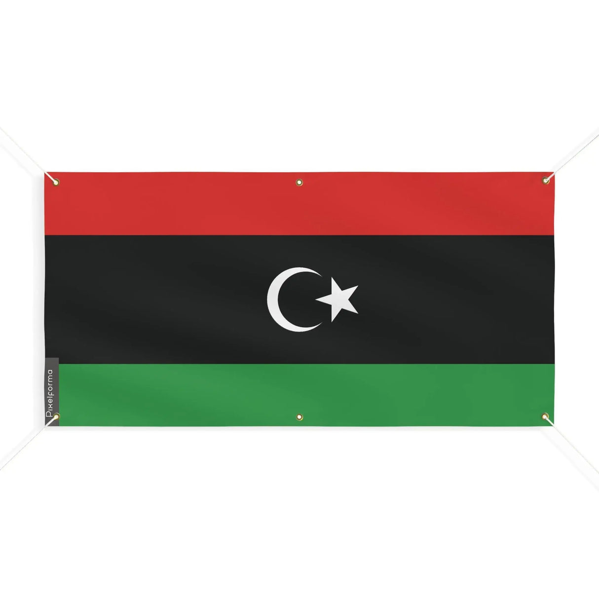 Drapeau libye polyester résistant pour usage extérieur