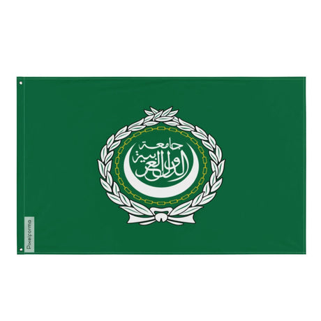 Drapeau ligue arabe polyester résistant œillets à gauche