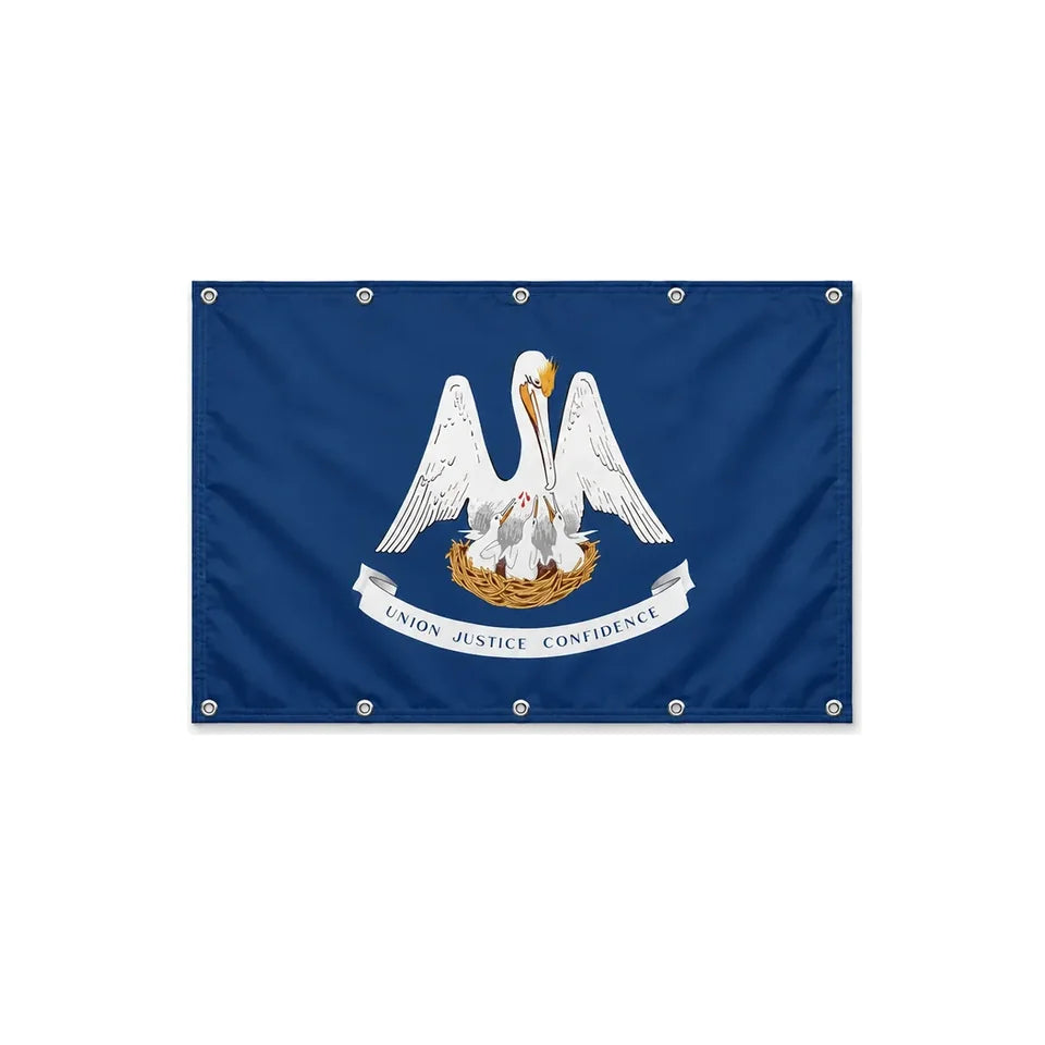 Drapeau de la Louisiane format S en polyester avec dix œillets