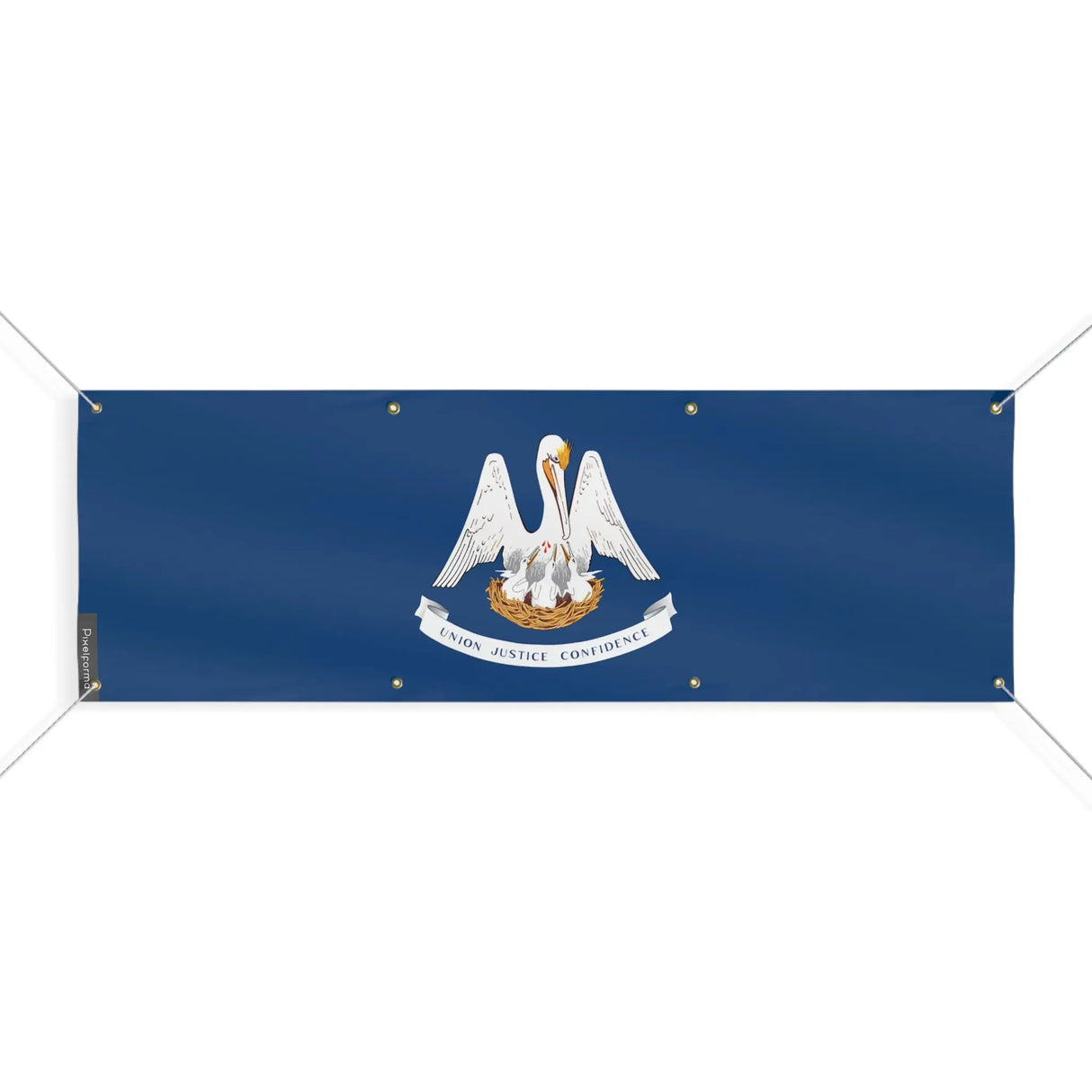 Drapeau louisiane polyester résistant aux intempéries œillets