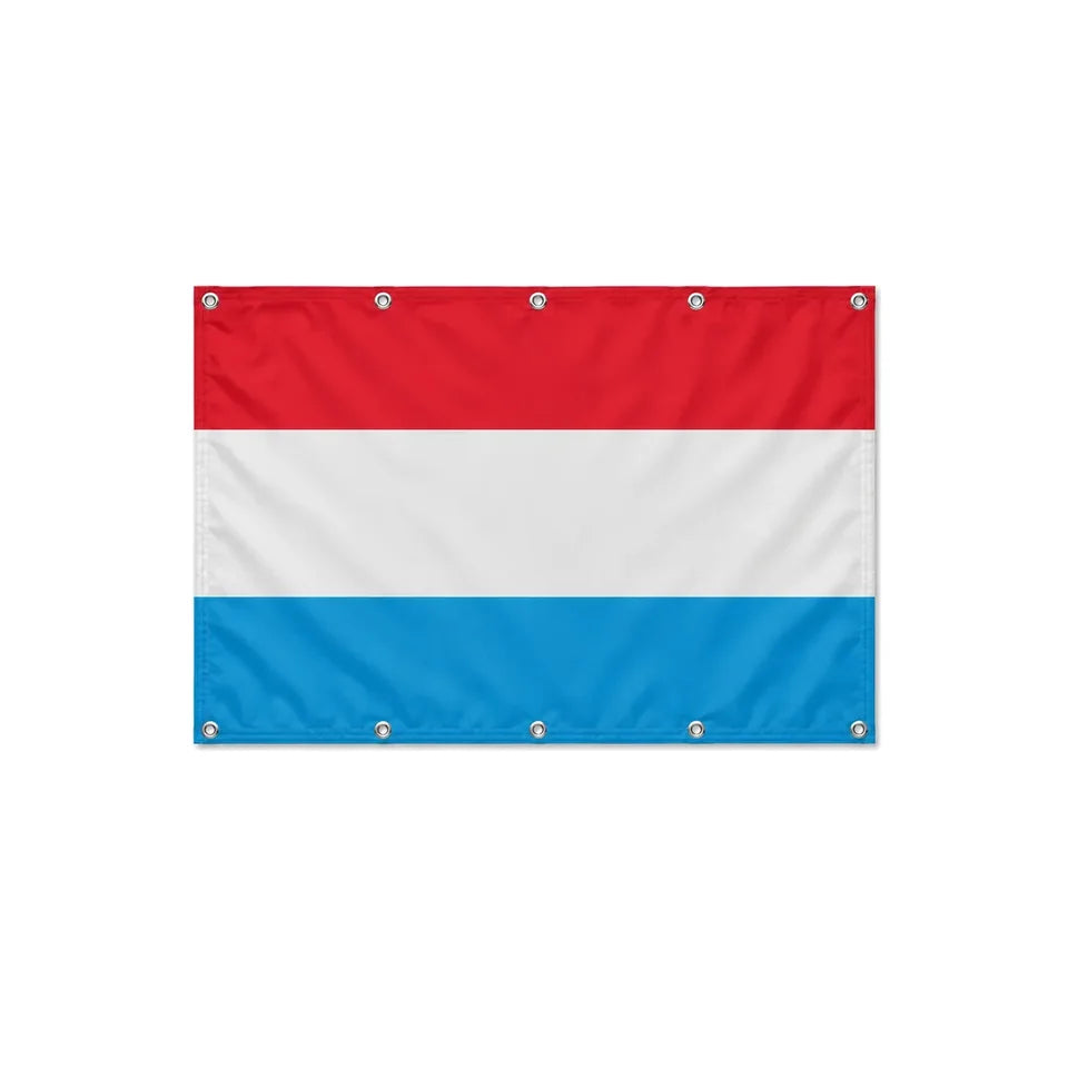 Drapeau du Luxembourg format S en polyester avec dix œillets