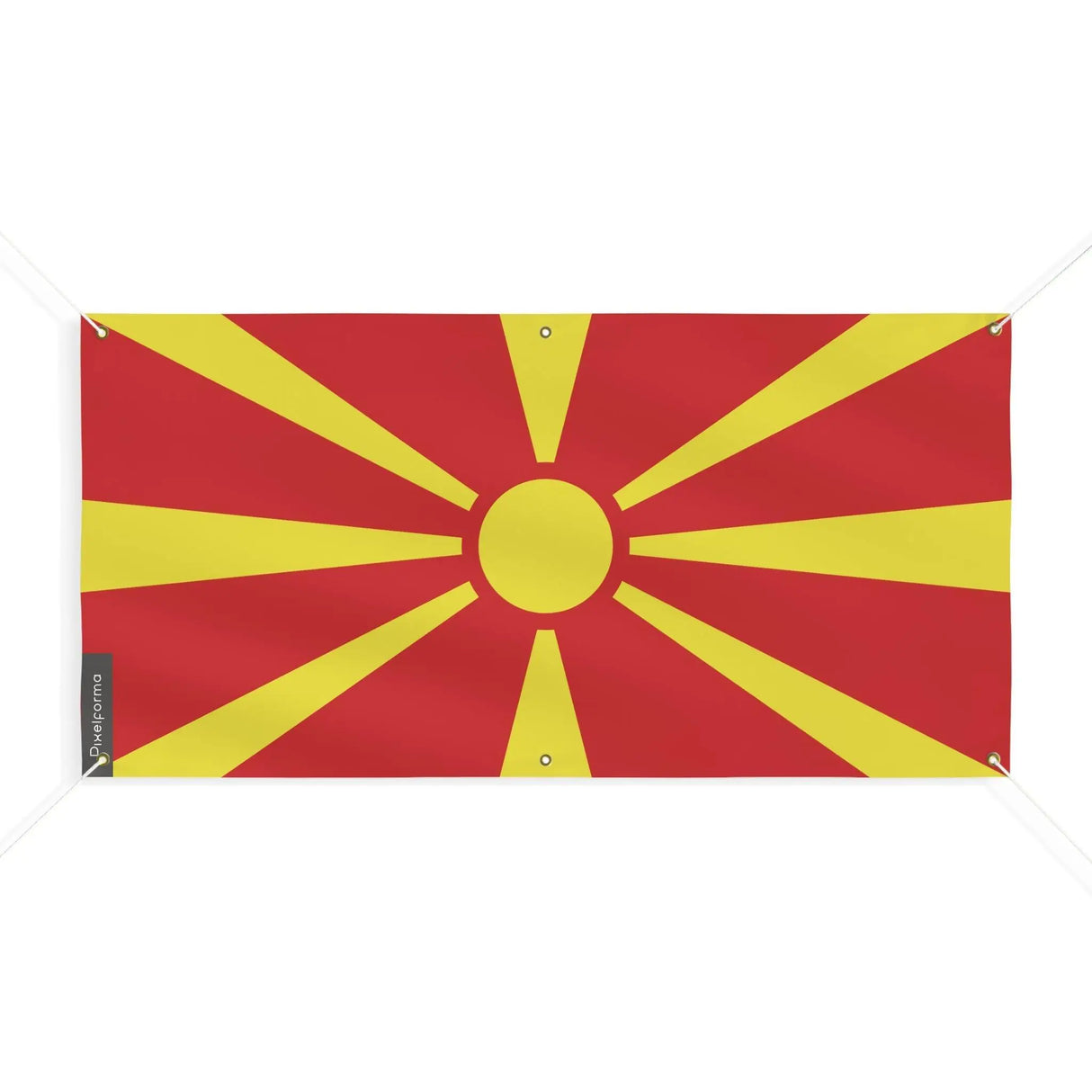Drapeau macédoine du nord polyester résistant intempéries