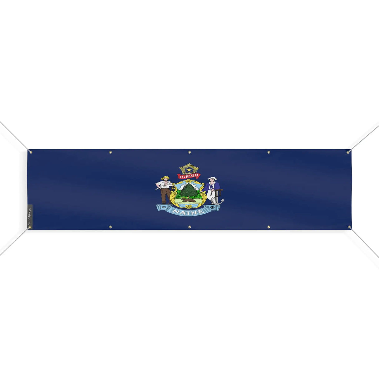 Drapeau maine polyester résistant aux intempéries œillets